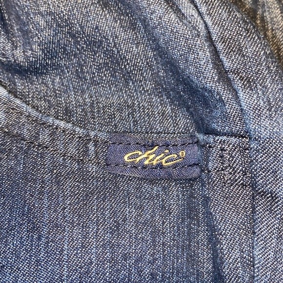 Chic Jean’s 90s relaxed mom Jeans elastic waist size 16P - Picture 9 of 13